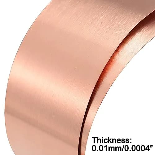 uxcell Copper Sheet Roll 1000mm x 100mm | High Conductivity & Corrosion Resistance thumbnail 4