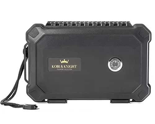 Kobi & Knight Travel Cigar Humidor with Hygrometer | Waterproof, Shockproof & Portable for 6 x 8-Inch Cigars thumbnail 6