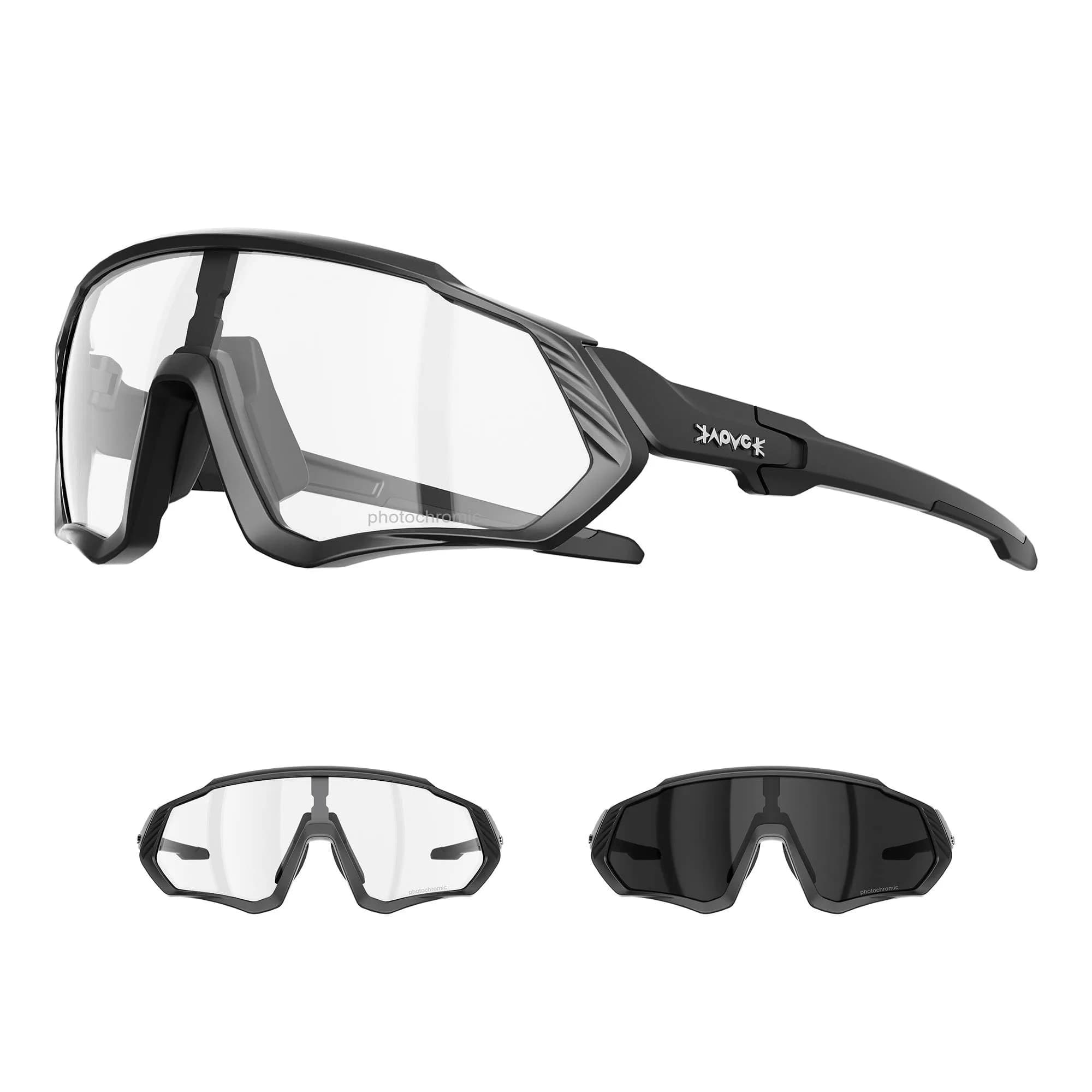 KAPVOE Photochromic Cycling Glasses with Myopia Frame | 137 mm Lens Width - main product image