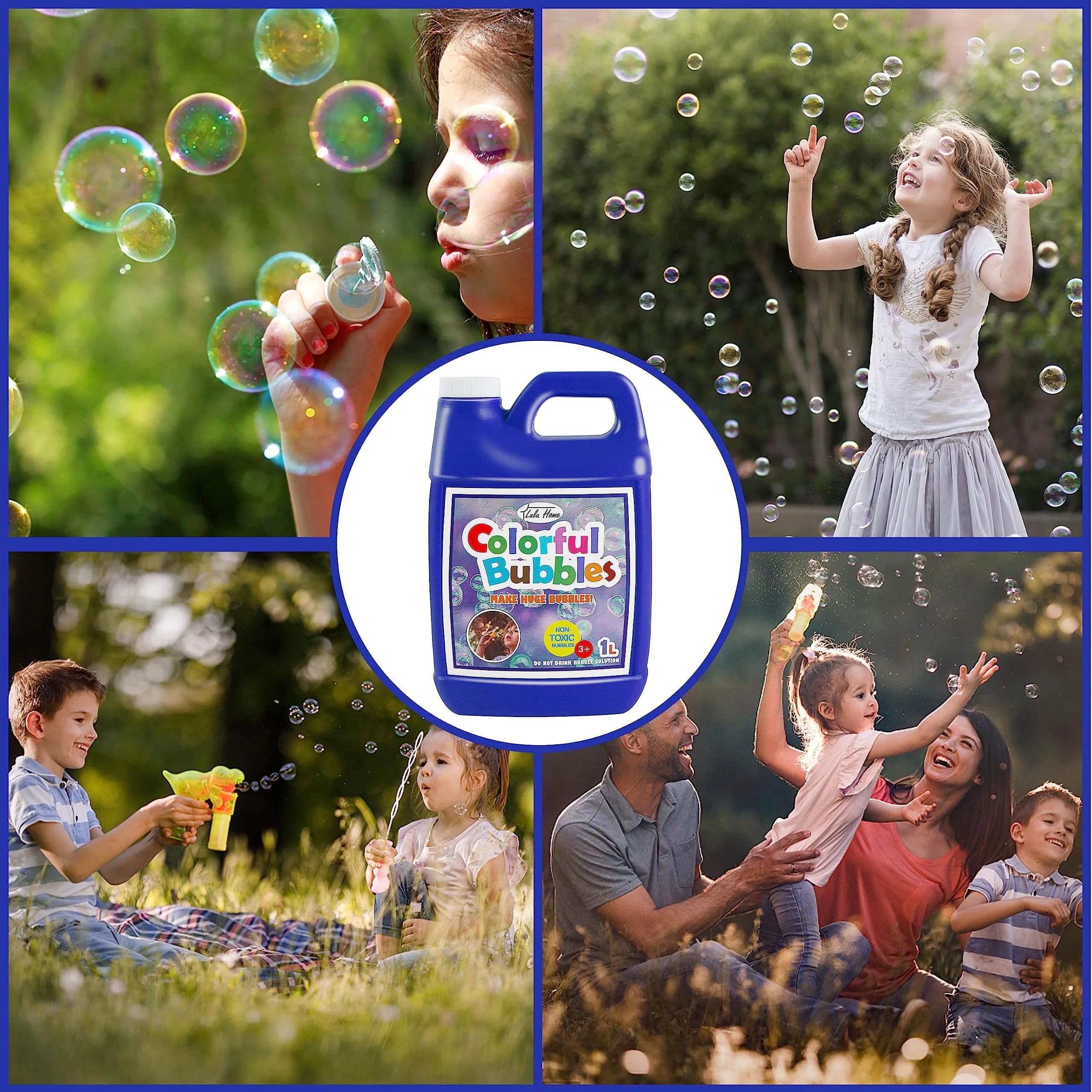 Lulu Home Concentrated Bubble Solution (1 L / 33.8 OZ) | Non-Toxic Bubble Maker Refill for Kids - view 6