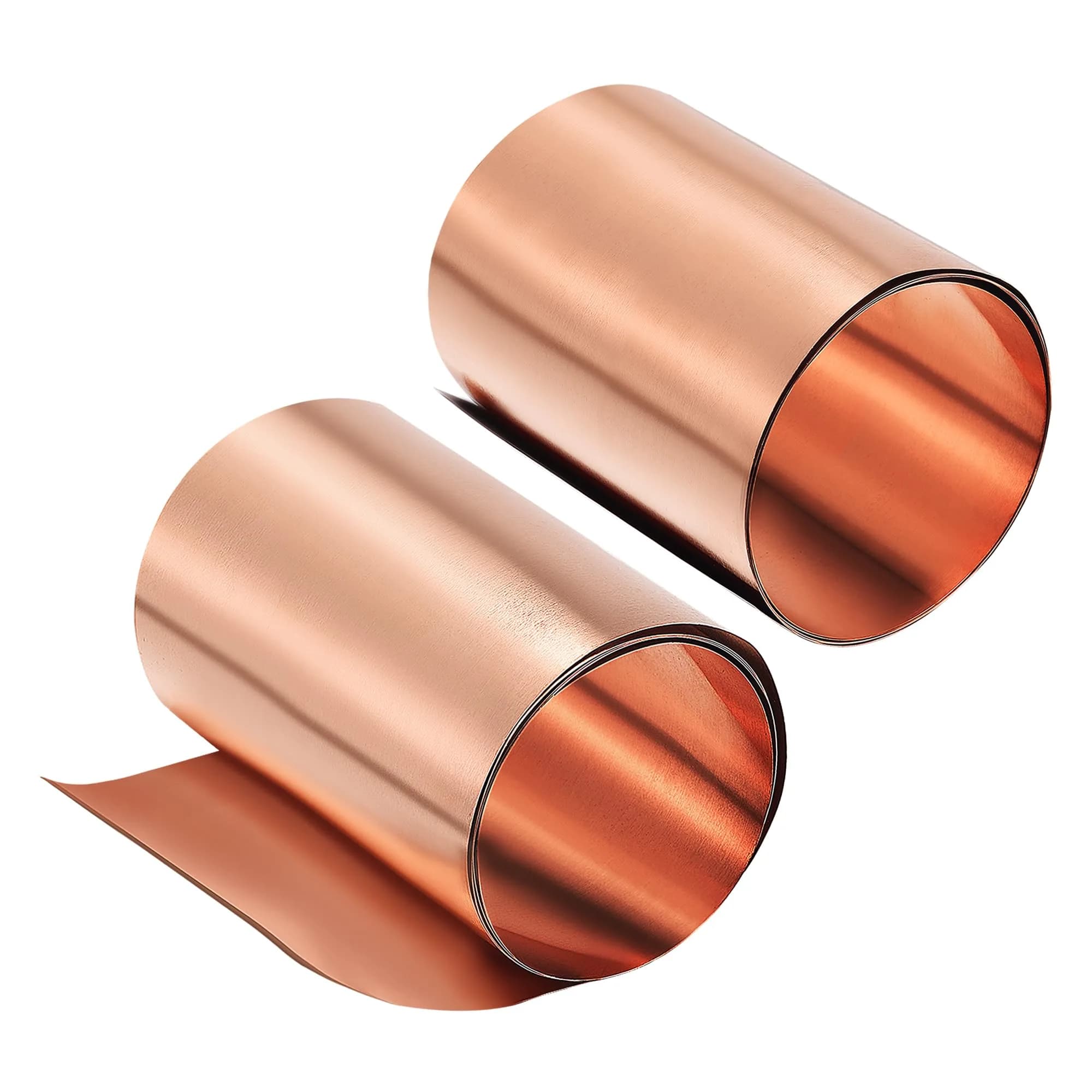 uxcell Copper Sheet Roll Metal Foil Plate 1000mm x 100mm x 0.1mm | 2pcs, 2m Total Length