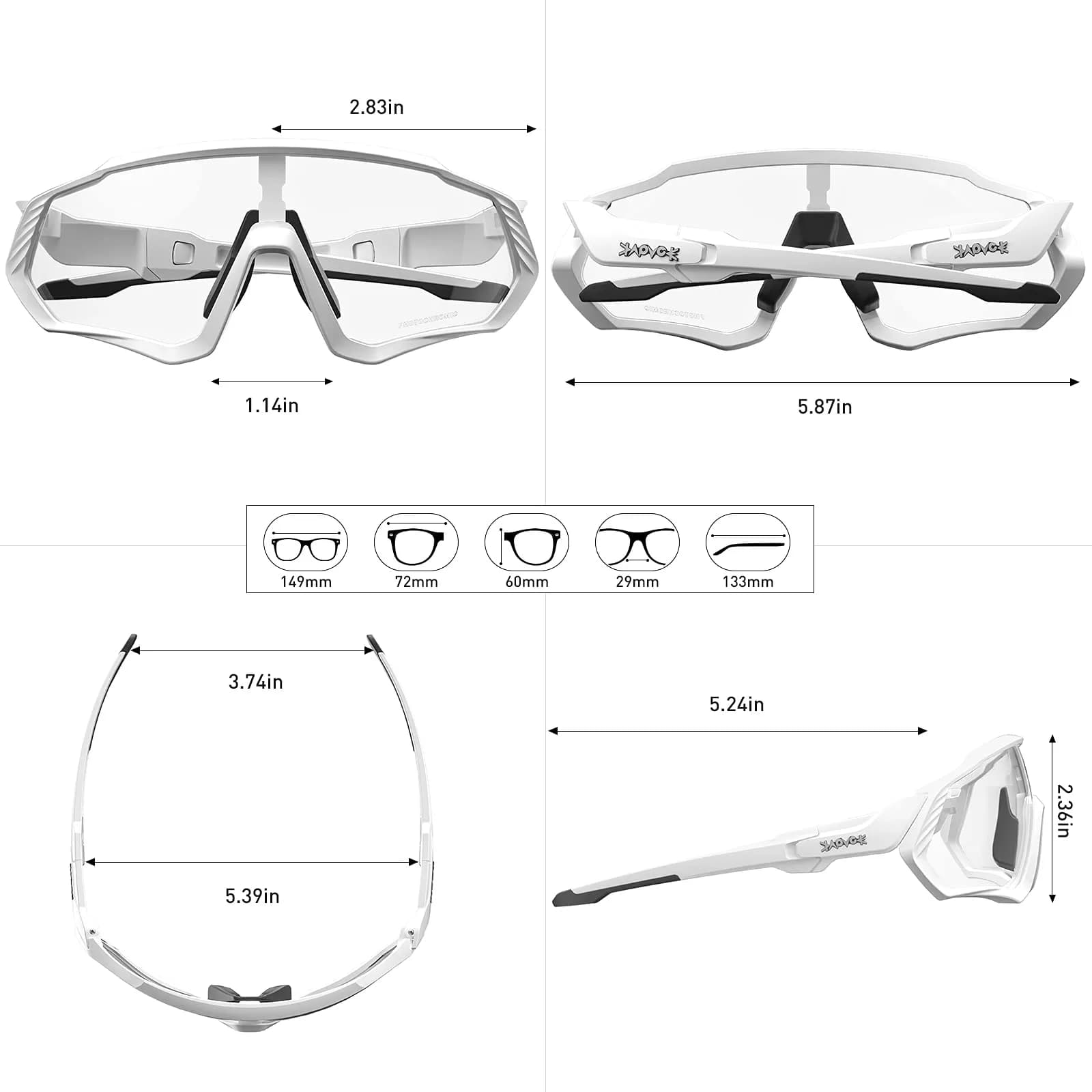 KAPVOE Photochromic Cycling Glasses K9408 | UV400 Protection - view 5
