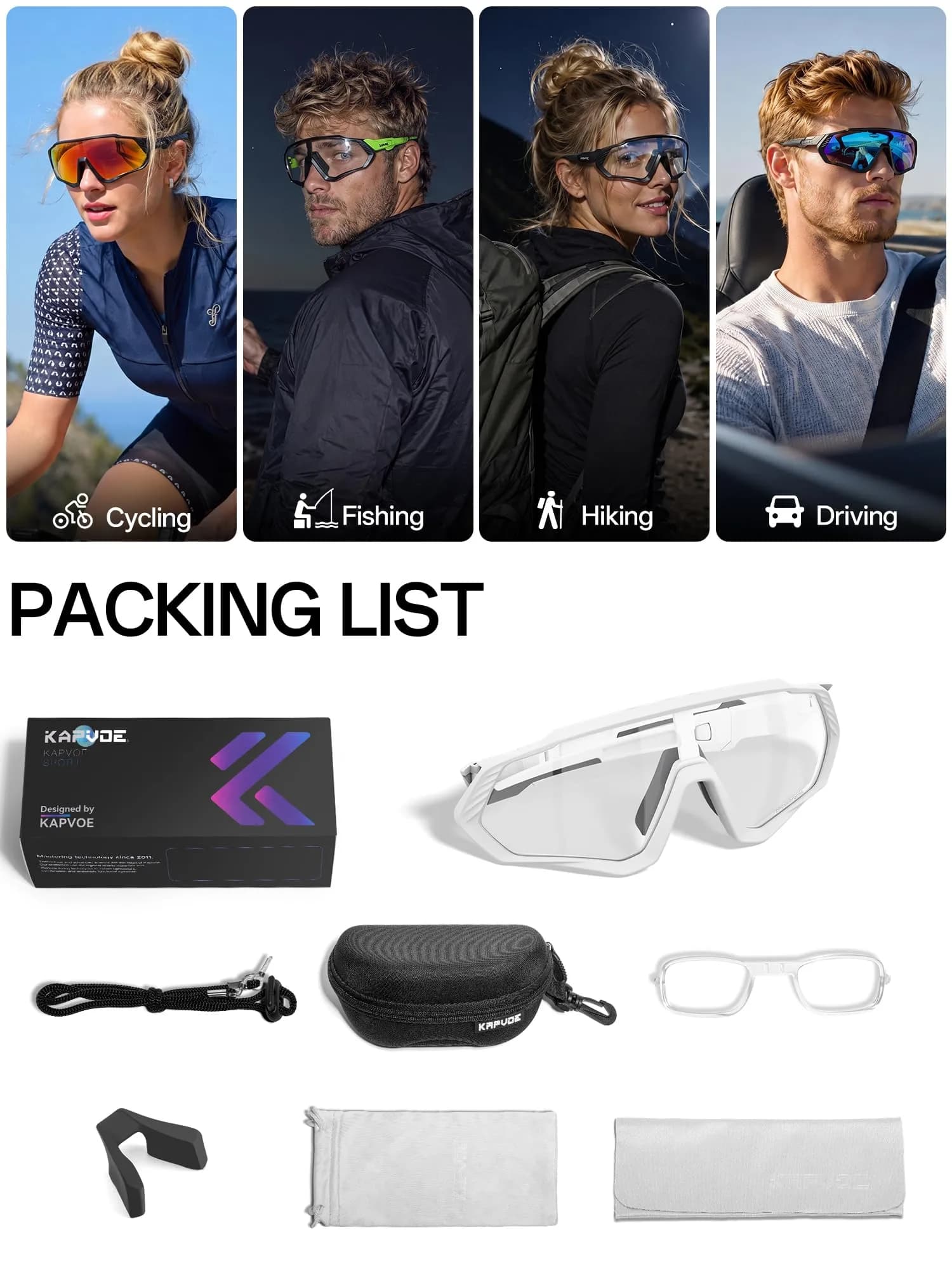 KAPVOE Photochromic Cycling Glasses K9408 | UV400 Protection - view 6