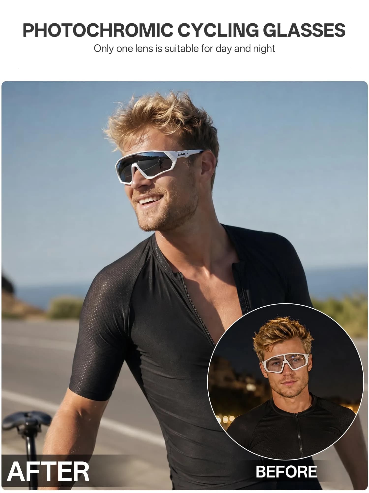 KAPVOE Photochromic Cycling Glasses K9408 | UV400 Protection - view 2