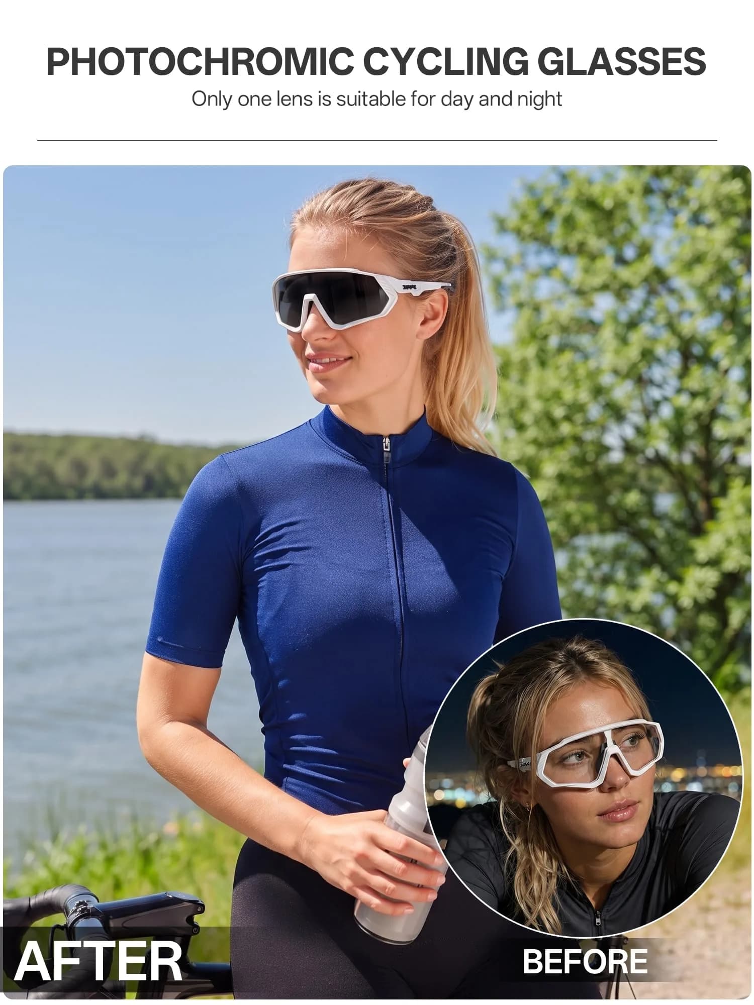 KAPVOE Photochromic Cycling Glasses K9408 | UV400 Protection - view 3