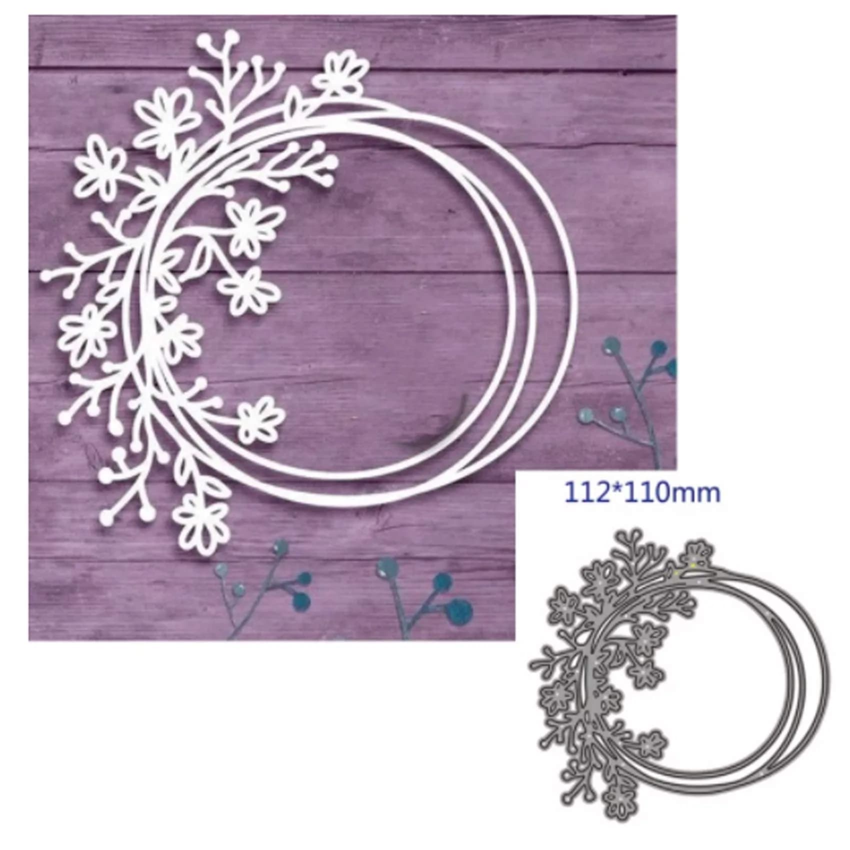 SunnyKids Circle Flowers Lace Metal Cutting Die Cuts 11.2cm (4.41in) | DIY Card Making Stencils for Papercrafts - view 3