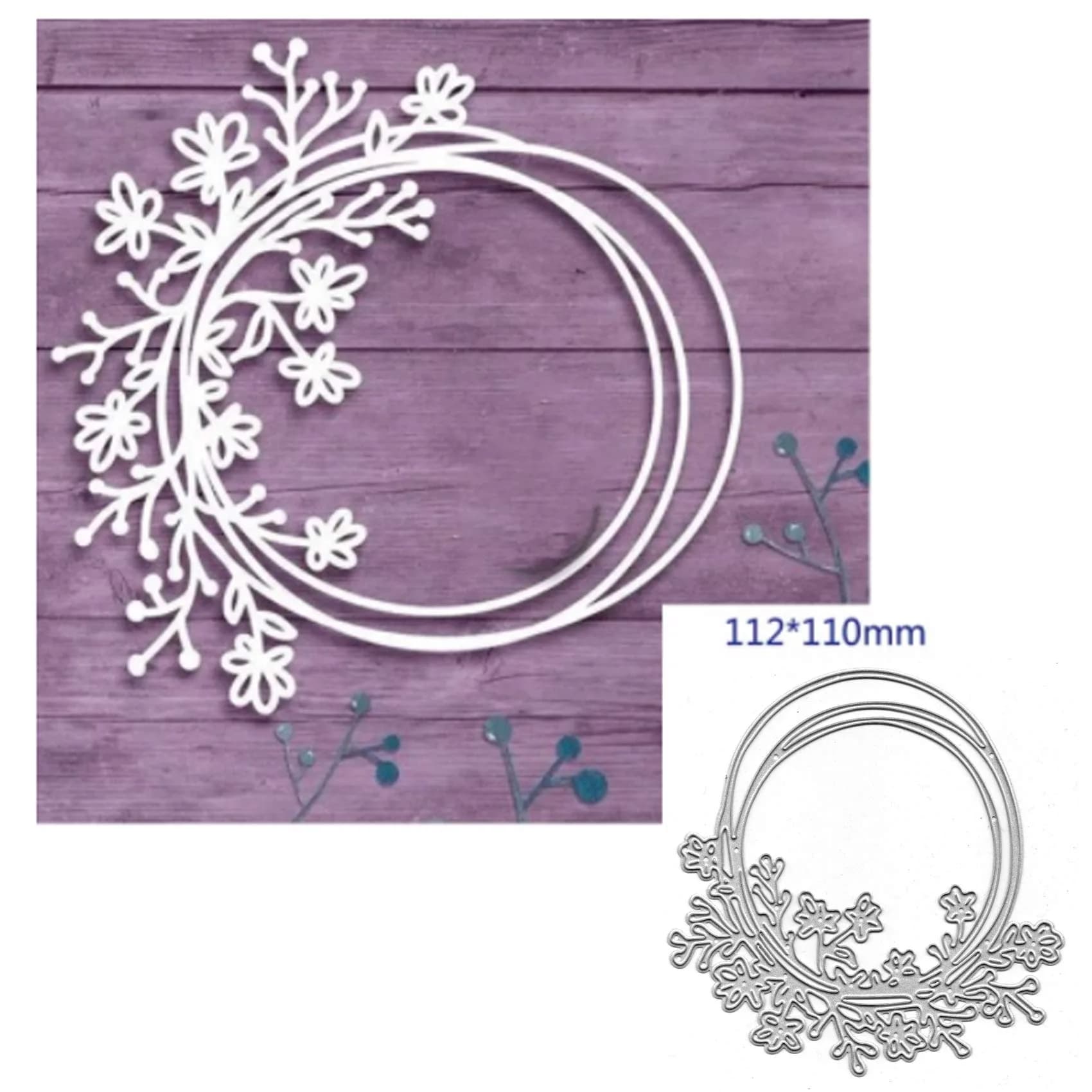 SunnyKids Circle Flowers Lace Metal Cutting Die Cuts 11.2cm (4.41in) | DIY Card Making Stencils for Papercrafts - view 4