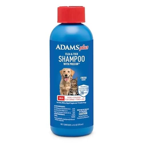 ADAMS Plus Flea & Tick Shampoo with Precor 177ml (6 Fl Oz) | Kills Fleas, Ticks, Eggs & Lice thumbnail 1