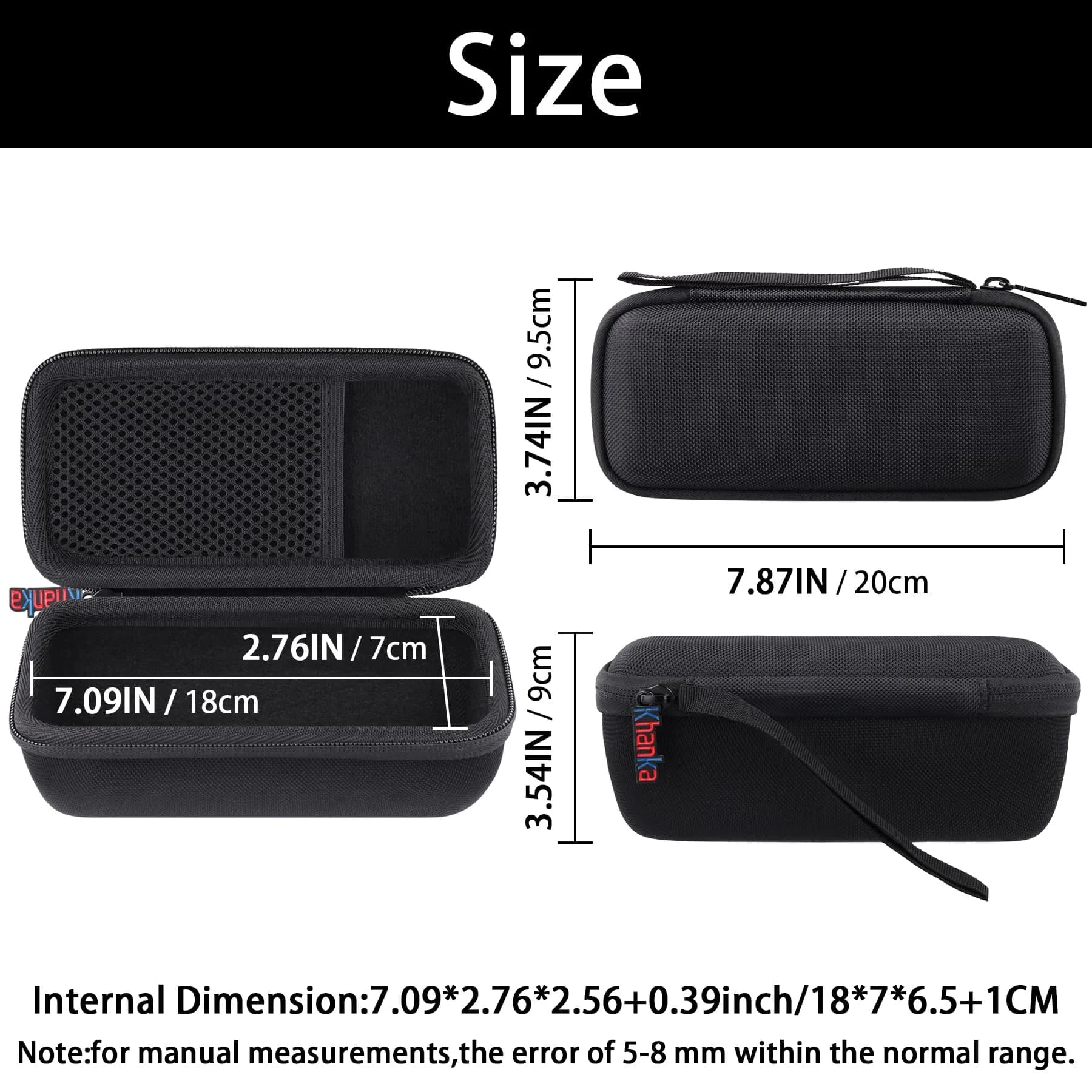 khanka Case for Sonos Roam 2/Sonos Roam Portable Bluetooth Speaker,Black | Hard EVA Waterproof Travel Cover - view 4