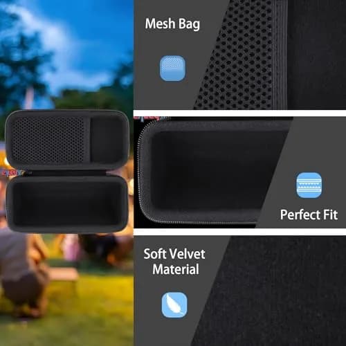 khanka Case for Sonos Roam 2/Sonos Roam Portable Bluetooth Speaker,Black | Hard EVA Waterproof Travel Cover thumbnail 6
