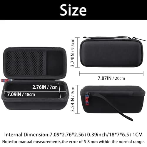 khanka Case for Sonos Roam 2/Sonos Roam Portable Bluetooth Speaker,Black | Hard EVA Waterproof Travel Cover thumbnail 4