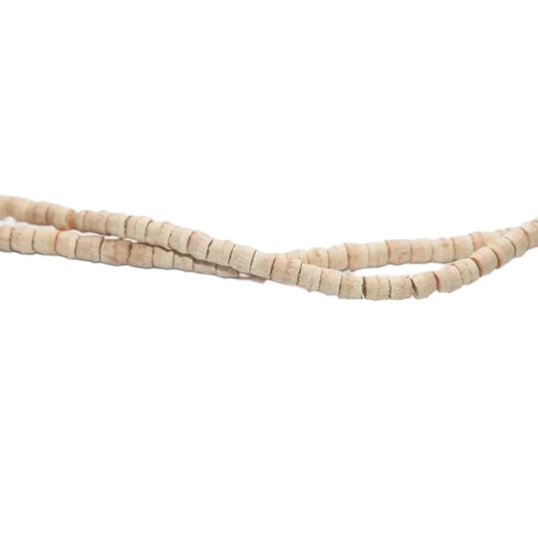 MAYAPURI Double Round Tulsi Mala Necklace 72 cm (2.83 inches) | Natural Wood Beads for Men & Women - view 7