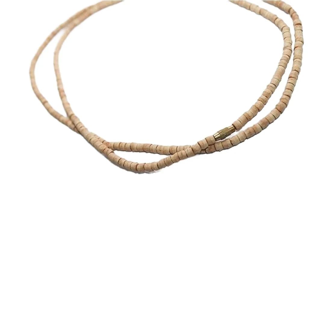 MAYAPURI Double Round Tulsi Mala Necklace 72 cm (2.83 inches) | Natural Wood Beads for Men & Women - view 8