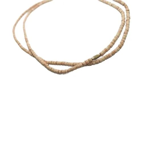 MAYAPURI Double Round Tulsi Mala Necklace 72 cm (2.83 inches) | Natural Wood Beads for Men & Women thumbnail 8