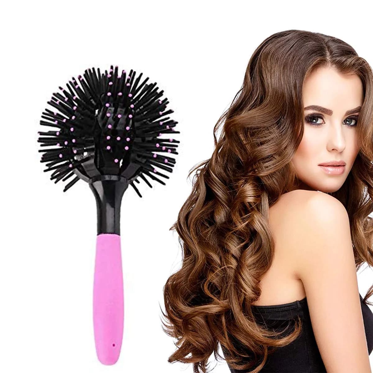 Aaiffey 3D Round Hair Brush 10.5cm (4.13in) Ball Diameter | Detangling & Blow Drying Styling Tool thumbnail 1