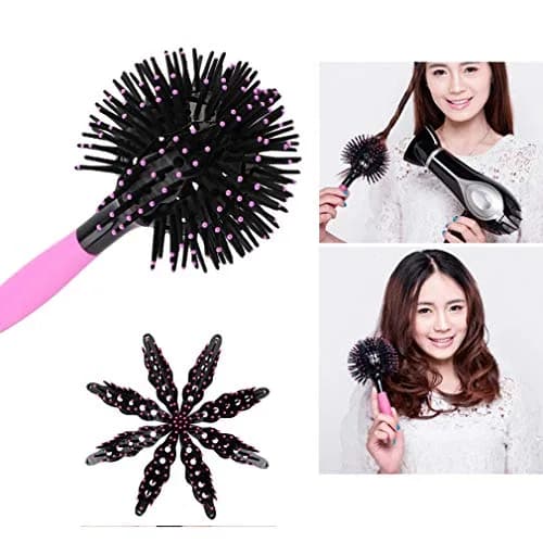 Aaiffey 3D Round Hair Brush 10.5cm (4.13in) Ball Diameter | Detangling & Blow Drying Styling Tool thumbnail 5
