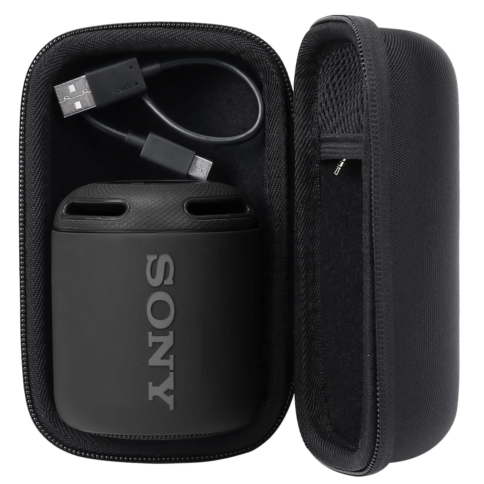Khanka Hard Case for Sony SRS-XB13 Extra Bass Waterproof Compact Black | Shockproof & Waterproof — Black