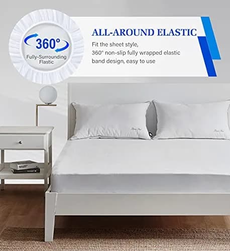 Artivestion Twin XL Mattress Protector Waterproof Mattress Cover Fitted | Breathable, Hypoallergenic, Fits 14-18 Inch Mattresses thumbnail 6