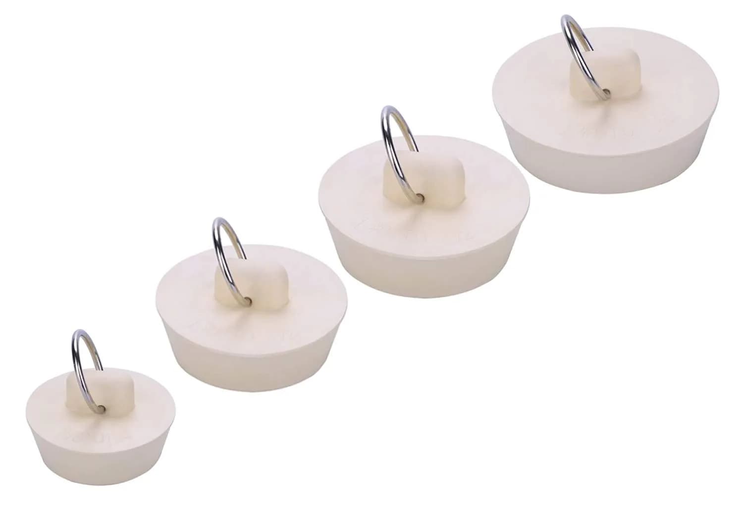 CICITOYWO 4-Piece Rubber Drain Stopper Set | Seals Tightly for Bathtubs & Sinks - main product image