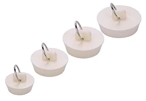 CICITOYWO 4-Piece Rubber Drain Stopper Set | Seals Tightly for Bathtubs & Sinks thumbnail 1