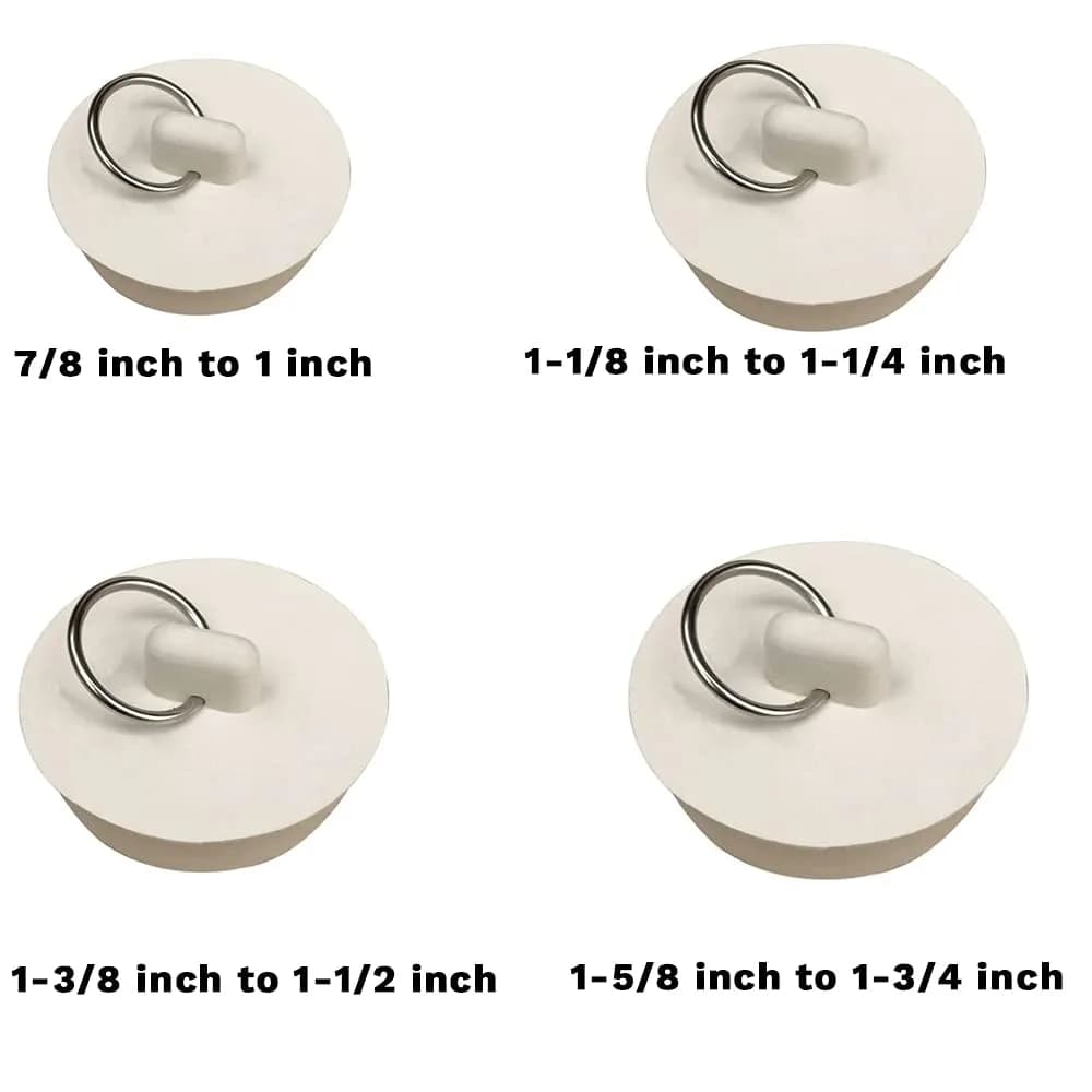 CICITOYWO 4-Piece Rubber Drain Stopper Set | Seals Tightly for Bathtubs & Sinks - view 3