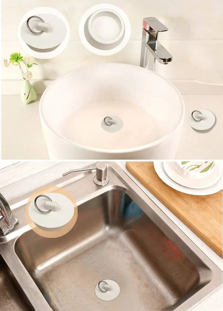 CICITOYWO 4-Piece Rubber Drain Stopper Set | Seals Tightly for Bathtubs & Sinks - view 4