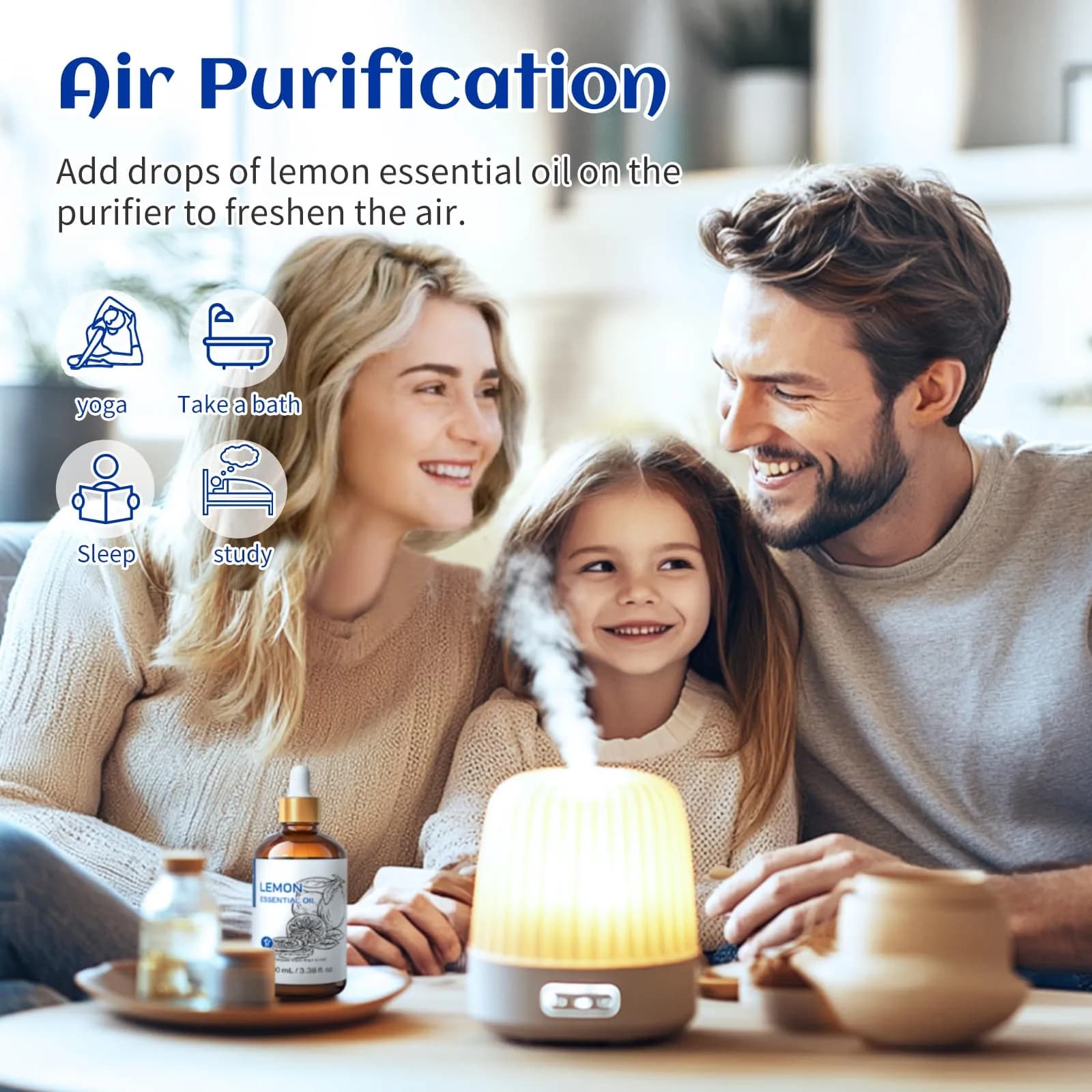 HIQILI Lemon Essential Oil 3.38 Fl Oz (100ML) | Pure Cold-Pressed Italian Lemon Scent for Cleaning & Aromatherapy - view 3