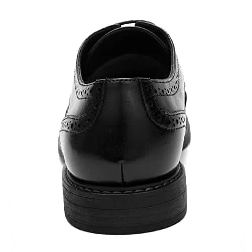 Temeshu Men's Dress Shoes Casual Oxford Shoes Black 9 | Classic Formal Leather Footwear thumbnail 6