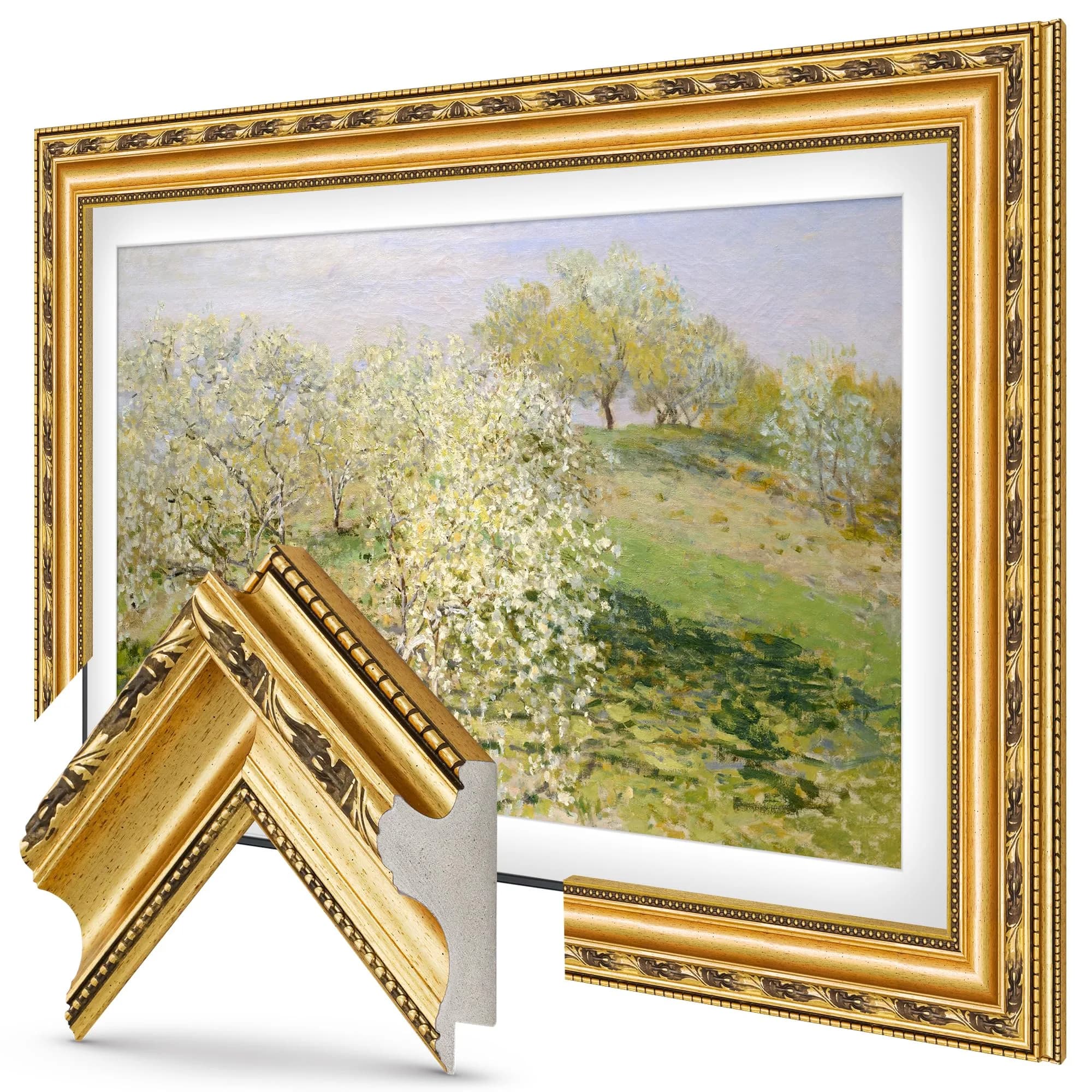 Frame My TV Ornate Gold 32" Deco TV Frame for Samsung The Frame/Pro TVs | Elegant Aluminum Design (70-120 chars) — 32"