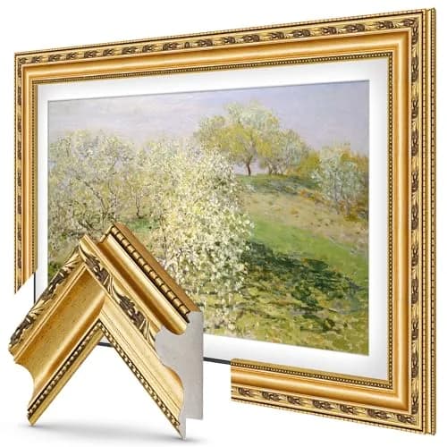 Frame My TV Ornate Gold 32" Deco TV Frame for Samsung The Frame/Pro TVs | Elegant Aluminum Design (70-120 chars) thumbnail 1