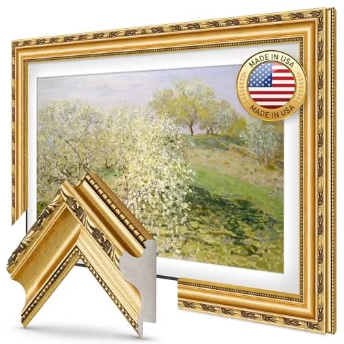 Frame My TV Ornate Gold 65" Deco TV Frame for Samsung The Frame/Pro TVs | Premium Alloy Aluminum thumbnail 1