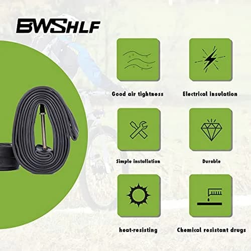 BWSHLF 700c x 18-25mm Road Bike Inner Tubes Presta Valve 60mm (2 Pack) | High-Quality Butyl Rubber for Durability thumbnail 2