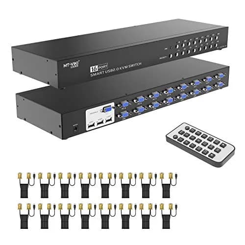 MT-VIKI 16 Port KVM Switch Rackmount 1U 19'' | Control 16 Computers with 1 Keyboard, Mouse, Monitor thumbnail 7