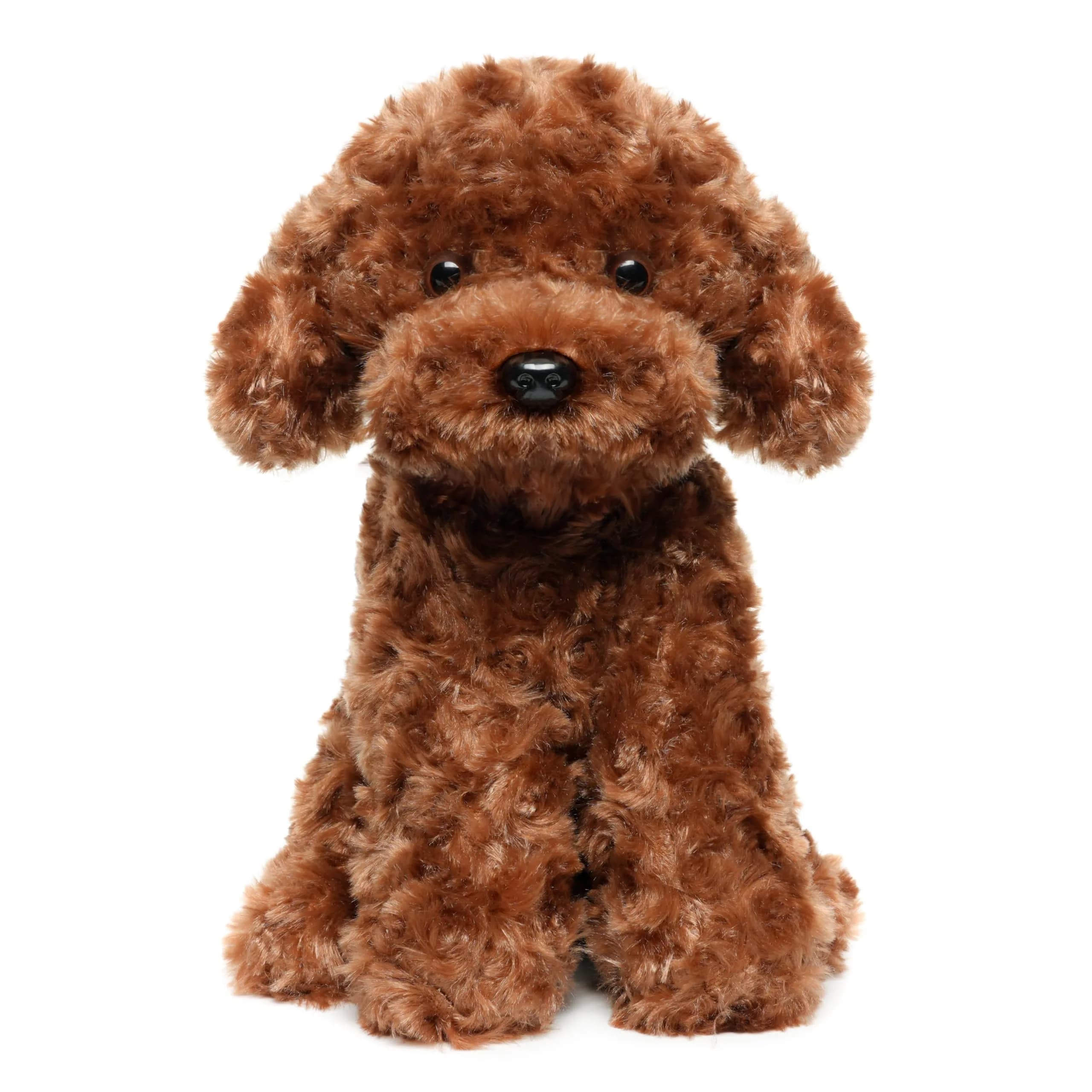 WEIGEDU Labradoodle Plush Toy 30.5 cm (12 Inch) | Realistic Fluffy Red Brown Dog Design - main product image