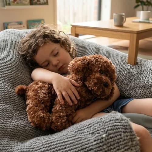 WEIGEDU Adorable Labradoodle Plush Toy 32cm (12.6") | ASTM-Tested, Non-Toxic Toy Figure thumbnail 6