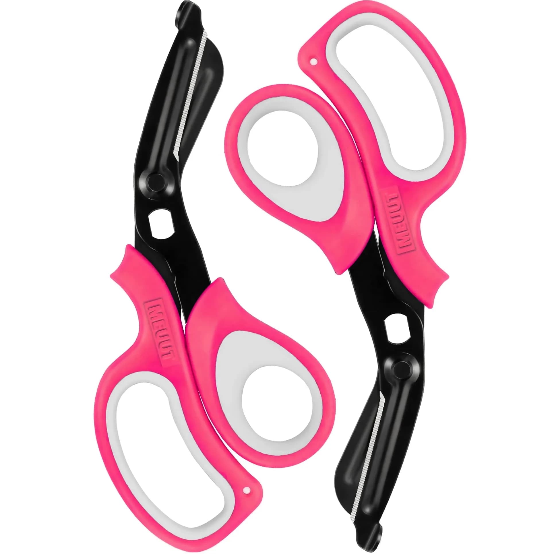 MEUUT Pink+pink Trauma Shears (2-Pack, 7.8 Inch) - Patented Stainless Steel with Oxygen Wrench