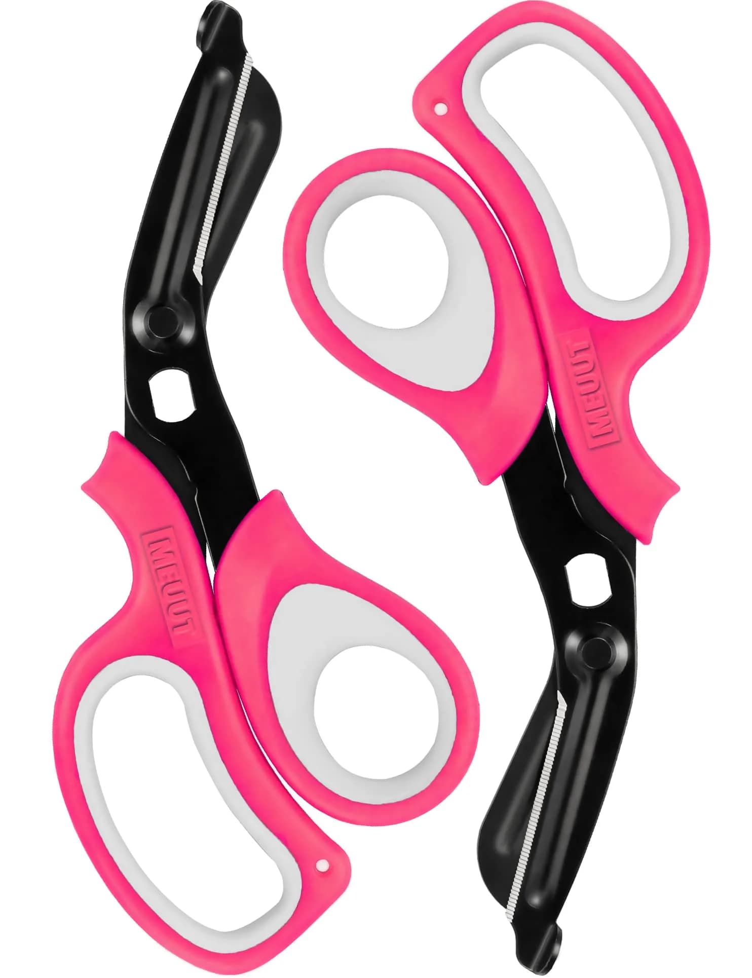 MEUUT Pink+pink Trauma Shears (2-Pack, 7.8 Inch) - Patented Stainless Steel with Oxygen Wrench - main product image