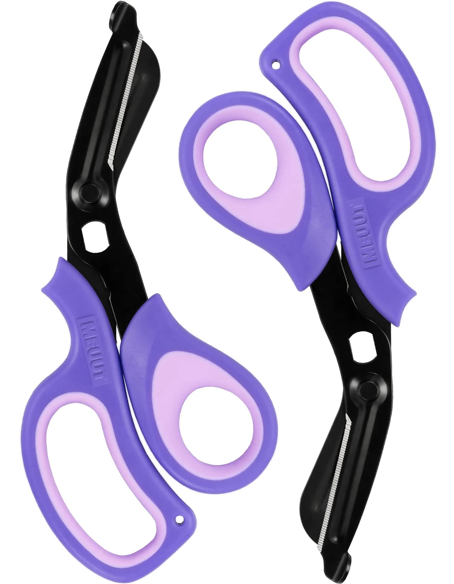 MEUUT Medical Trauma Shears - 2-Pack Purple Shears with Oxygen Wrench - main product image