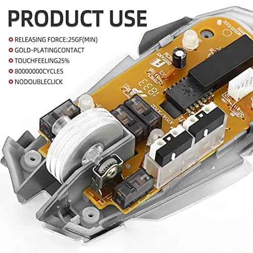 RunJRX YIMAGUJRX Black Kailh GM 8.0 Mouse Switch 4Pcs | Gaming Mouse Replacement thumbnail 5