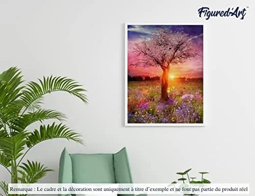 Figured'Art Paint by Numbers Kit for Adults with Frame Tree with Female Body 16"x20" | DIY Canvas Art thumbnail 4