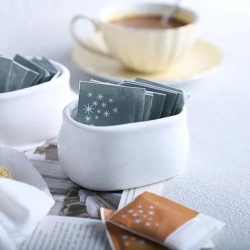 Sizikato Pure White Porcelain Sugar Packet Holder Tea Bowl 3.7 Inches | Durable & Easy to Clean thumbnail 4