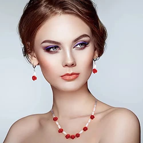 OIIKI Cinnabar Carved Rose Beads 8mm (100PCS) | Authentic USA Import for Jewelry Making thumbnail 5
