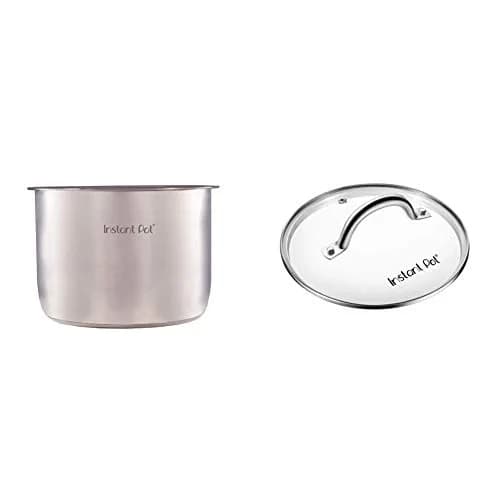 Instant Pot Stainless Steel Inner Cooking Pot & Tempered Glass Lid 8 Quart (6.7 L) | Food Grade 304 (18/8) Steel thumbnail 1
