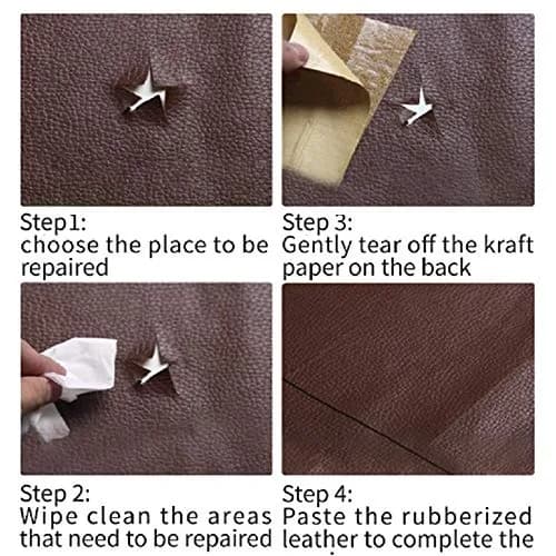 Cindy's Tape Heavy Duty Leather Repair Tape 4x60 inch Retro Dark Brown | Waterproof & Wear-Resistant thumbnail 4
