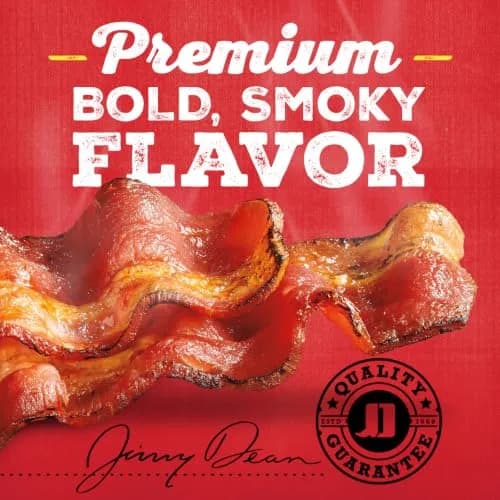 Jimmy Dean Hickory Smoked Thick Cut Bacon 12 oz | Crispy, Ready in Minutes, Gluten-Free thumbnail 2