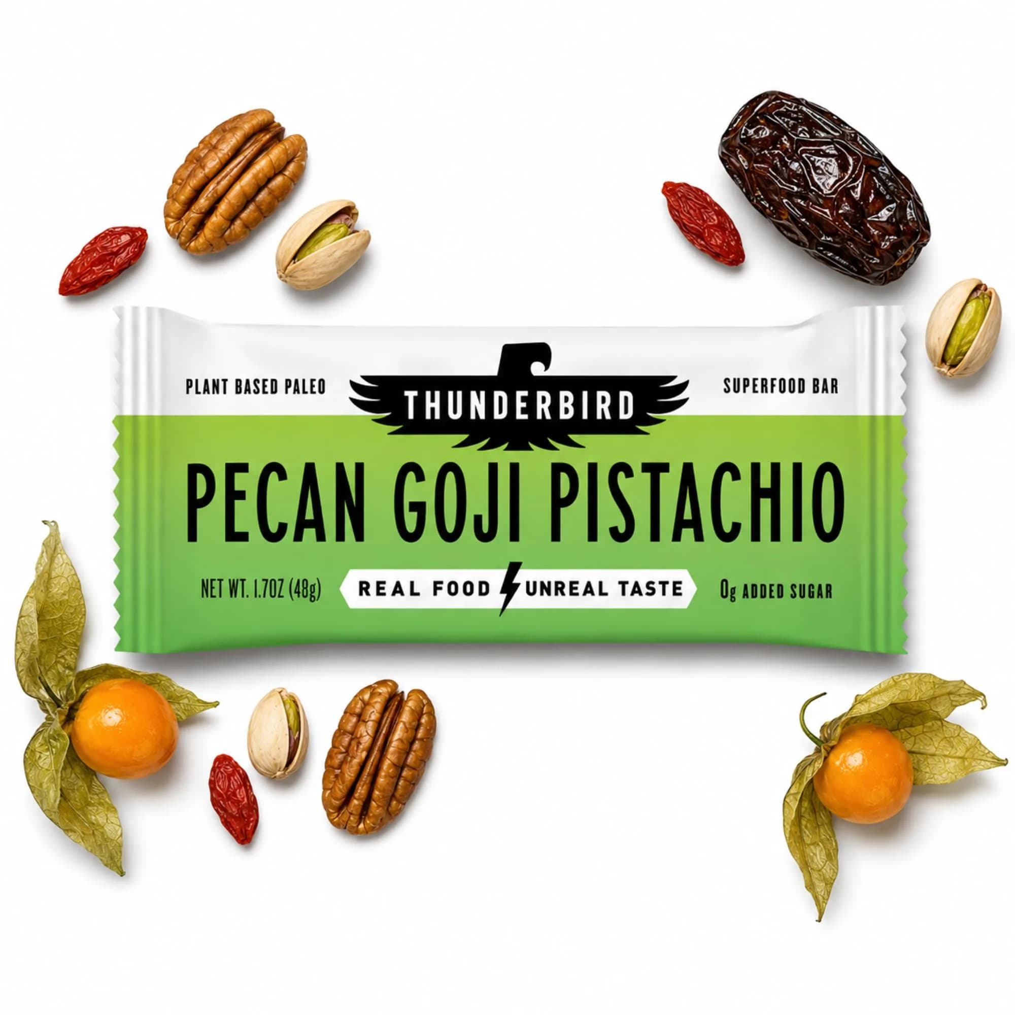 Thunderbird Real Food Bars Gluten-Free 12 Count | Vegan Paleo Non-GMO Energy Snack