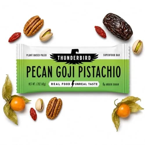 Thunderbird Real Food Bars Gluten-Free 12 Count | Vegan Paleo Non-GMO Energy Snack thumbnail 1