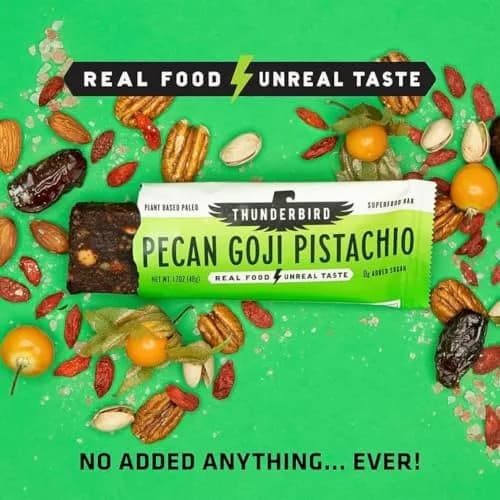 Thunderbird Real Food Bars Gluten-Free 12 Count | Vegan Paleo Non-GMO Energy Snack thumbnail 3