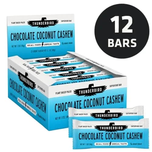 Thunderbird Real Food Bars Gluten-Free Protein Snack 12x1.7 oz | Vegan Paleo Non-GMO thumbnail 7