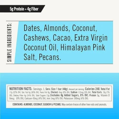 Thunderbird Real Food Bars Gluten-Free Protein Snack 12x1.7 oz | Vegan Paleo Non-GMO thumbnail 9